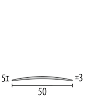 Parkettfreund -Übergangsprofil PF 463 S F5 gold 1000x50 mm - 0 - 99 mm Aluminium eloxiert mit glatter Oberfläche