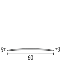 Parkettfreund -Übergangsprofil PF 464 SK F2G edelstahloptik fein geschliffen 1000x60 mm - 0 - 99 mm Aluminium eloxiert mit glatter Oberfläche