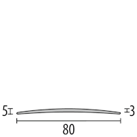 Parkettfreund -Übergangsprofil PF 465 F4 silber 1000x80 mm - 0 - 99 mm Aluminium eloxiert mit glatter Oberfläche