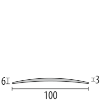 Parkettfreund -Übergangsprofil PF 466 S F4 silber 1000x100 mm - 0 - 99 mm Aluminium eloxiert mit glatter Oberfläche