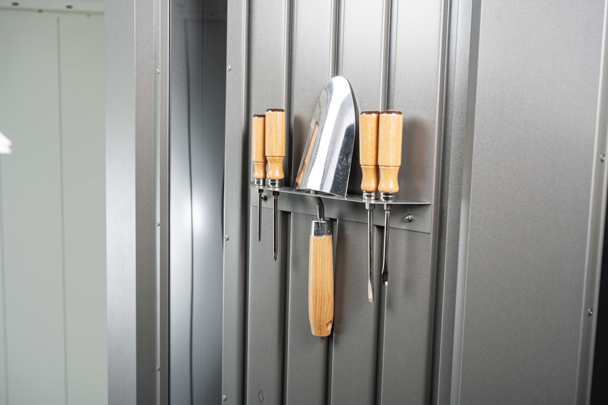 Werkzeughalter für Biohort Gerätehaus Neo (2 Stück) silber-metallic