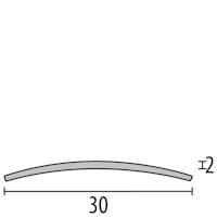 Parkettfreund -Wölbschienen PF 473 F8 glanz 1000x30 mm - 0 - 99 mm Edelstahl glanz mit glatter Oberfläche; mit Schutzfolie