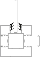 T&J VETRO System-Pfosten Aluminium Sichtschutz