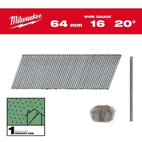 Milwaukee STAUCHKOPFNÄGEL, 16 GA, DÜNNER STIFTKOPF  64mm