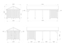 Palmako Carport Robert 23,1 m² mit Geräteraum