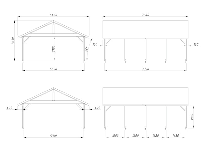 Palmako Carport Robert 40,6 m²