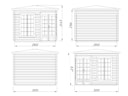 Palmako Pavillon Melanie 7 m² Low - 28 mm