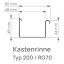 Verbinder zum Kleben, RG70 Typ200 anthrazit