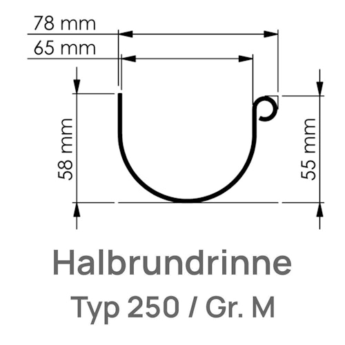 Endstück links zum Kleben Typ 250 weiß (1 Stück)