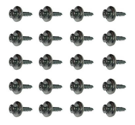 1 Pack á 20 Stück Spenglerschrauben anthrazit mit Dichtscheibe V2A, Abmessung 4,5x20