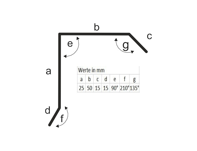 Blendenabdeckung für Gartenhäuser anthrazit (1 Stück, Typ 1c bis 50 mm Breite)