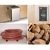 Weka Saunaofen-Set 7 inkl. 7,5 kW BioAktiv Ofen mit Dampfbad-Funktion, Anschlusskabel, Saunasteine, Steuergerät
