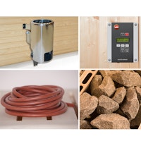 Weka Saunaofen-Set 5 inkl. 3,6 kW BioAktiv Ofen mit Dampfbad-Funktion, Anschlusskabel, Saunasteine, Steuergerät