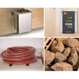Weka Saunaofen-Set 6 inkl. 4,5 kW BioAktiv Ofen mit Dampfbad-Funktion, Anschlusskabel, Saunasteine, SteuergerätZubehörbild