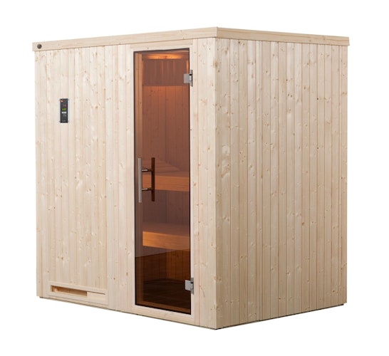 Weka Sauna Halmstad 1 mit Glastür und Fronteinstieg - 68 mm