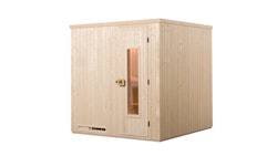 Weka Sauna Halmstad 2 mit Holztür und Fronteinstieg - 68 mm inkl. 10-teiligem gratis Zubehörset (Gesamtwert 237,40 €)