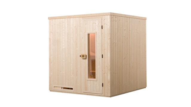 Weka Sauna Halmstad 2 mit Holztür und Fronteinstieg - 68 mm inkl. 10-teiligem gratis Zubehörset (Gesamtwert 237,40 €) Vorschaubild Galerie