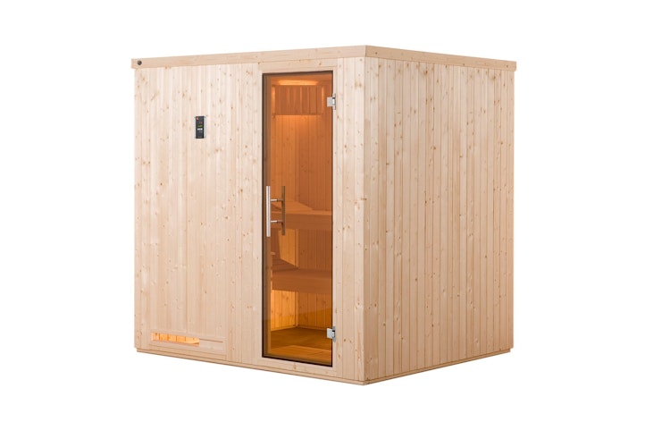 Weka Sauna Halmstad 2 mit Glastür und Fronteinstieg - 68 mm