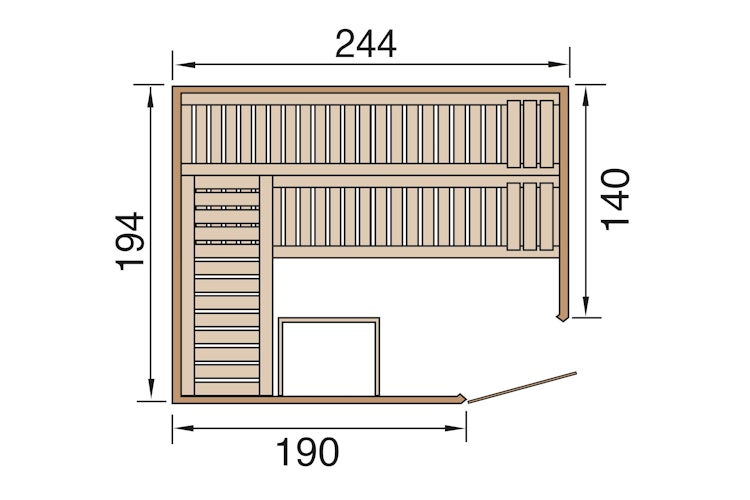 Weka Elementsauna Varberg 4 Familiensauna - 68 mm inkl. gratis Sauna-Set im Wert von 240,40 € (10-teilig) Bild