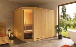 Weka Elementsauna Varberg 4 Familiensauna - 68 mm inkl. gratis Sauna-Set im Wert von 240,40 € (10-teilig)