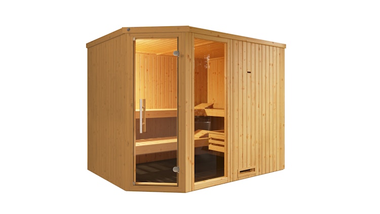 Weka Elementsauna Varberg 4 Familiensauna - 68 mm inkl. gratis Sauna-Set im Wert von 240,40 € (10-teilig) Bild