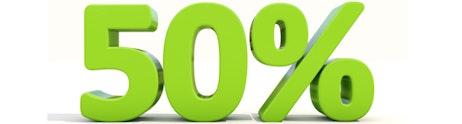 50% Rabatt auf Dachschindeln (Rechteckschindeln grün, Biberschwanzschindeln rot, asymmetische Schindeln in zeder oder rot) und Dachfolie!