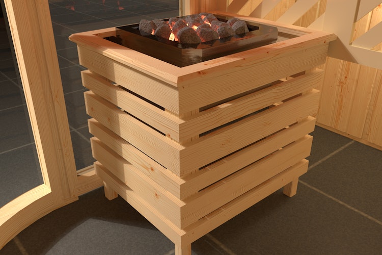 Weka Element-Designsauna Sara 1 Sparset inkl. Ofen - 68 mm - "Alles dabei" inkl. gratis Sauna-Set im Wert von 240,40 € (10-teilig) Bild