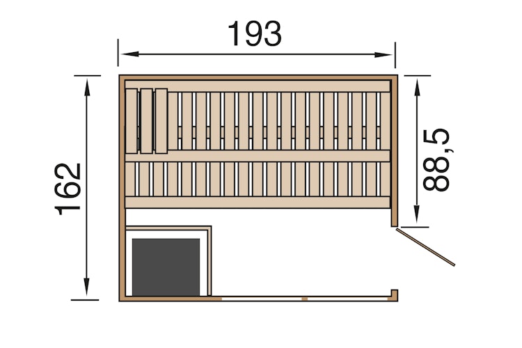 Weka Premium Massivholz-Elementsauna Kemi Panorama 1 mit Glastür+2 Fenster und Sternenhimmel - 45 mm inkl. gratis Sauna-Set im Wert von 240,40 € (10-teilig) Bild