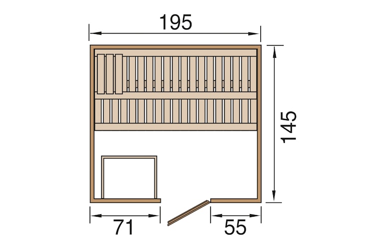 Weka Premium Massivholz-Elementsauna Kemi 3 mit Glastür - 45 mm inkl. gratis Sauna-Set im Wert von 240,40 € (10-teilig) Bild