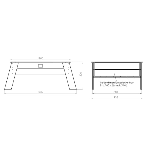 EXIT Aksent Kinder Hochbeet XL