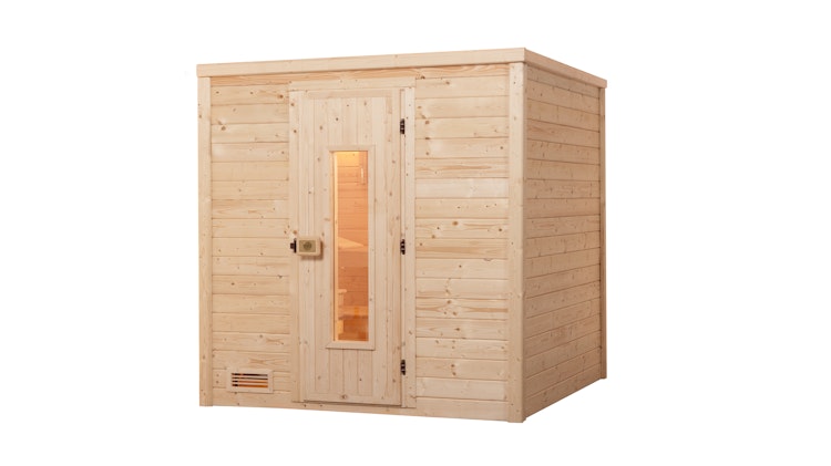 Weka Premium Massivholzsauna Bergen 1 - 45 mm inkl. gratis Sauna-Set im Wert von 240,40 € (10-teilig) Bild