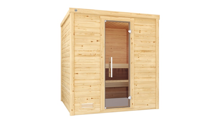 Weka Premium Massivholzsauna Bergen 1.8 - 45 mm inkl. gratis Sauna-Set im Wert von 240,40 € (10-teilig) Bild