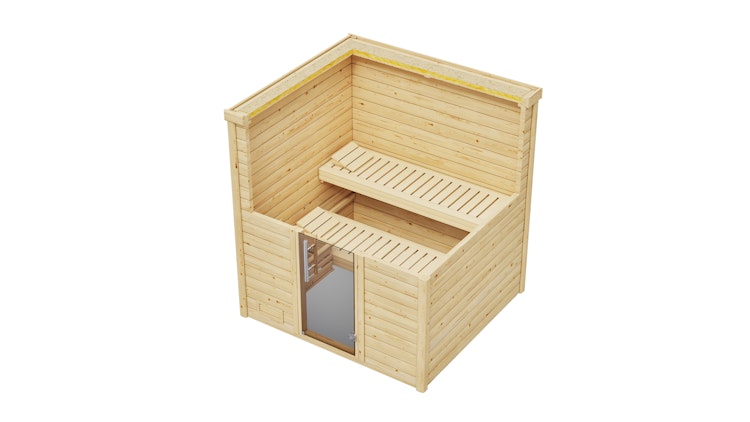 Weka Premium Massivholzsauna Bergen 1.8 - 45 mm inkl. gratis Sauna-Set im Wert von 240,40 € (10-teilig) Bild