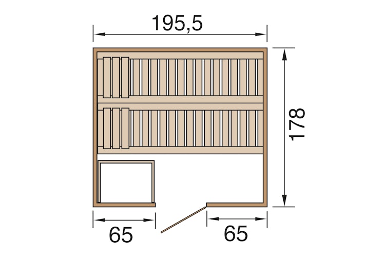 Weka Premium Massivholzsauna Bergen 1.8 - 45 mm inkl. gratis Sauna-Set im Wert von 240,40 € (10-teilig) Bild