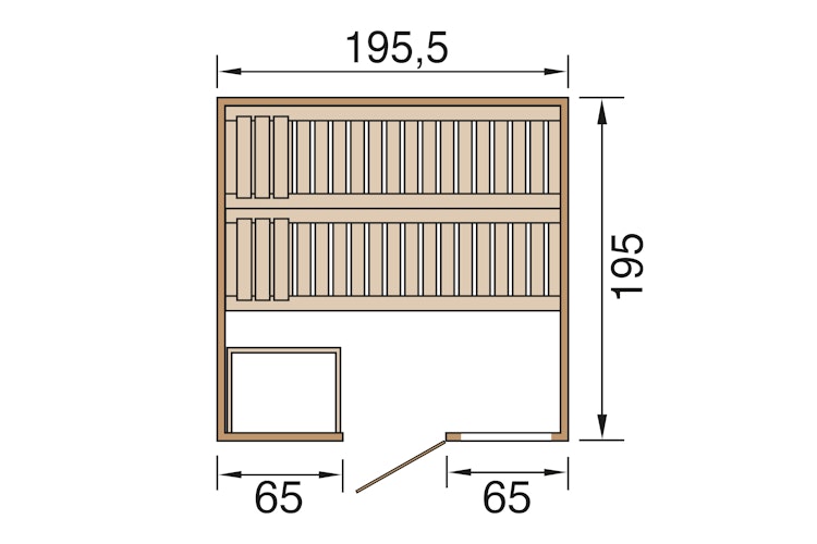 Weka Premium Massivholzsauna Bergen 2 - 45 mm inkl. gratis Sauna-Set im Wert von 240,40 € (10-teilig) Bild