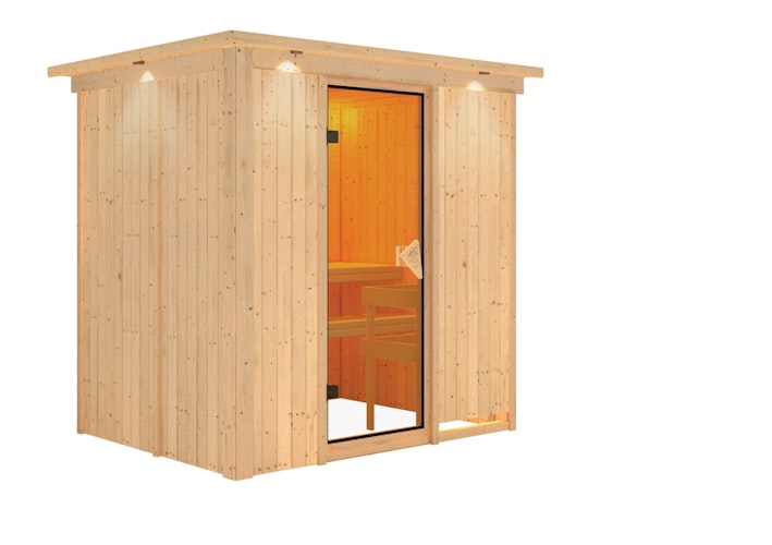 Karibu Sauna Fanja - 68 mm Systemsauna - 230 Volt Plug & Play