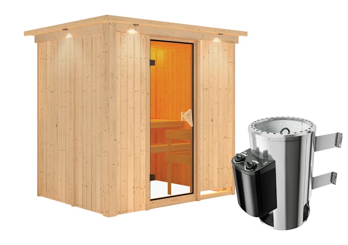 Karibu Sauna Fanja - 68 mm Systemsauna - 230 Volt Plug & Play