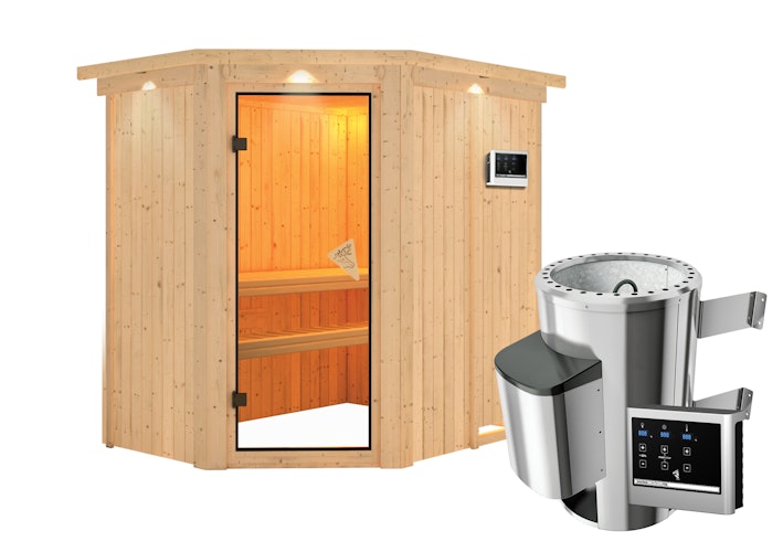 Karibu Sauna Saja - 68 mm Systemsauna - 230 Volt Plug & Play