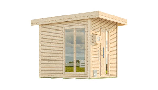 Weka Blockbohlen Saunahaus Kuopio - 45 mm Blockbohlen inkl. 10-teiligem gratis Zubehörset (Gesamtwert 237,40 €) Vorschaubild Galerie
