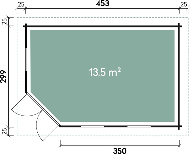 Wolff Finnhaus Gartenhaus 5-Eckhaus Maja 40-B / 1-Raum Bild