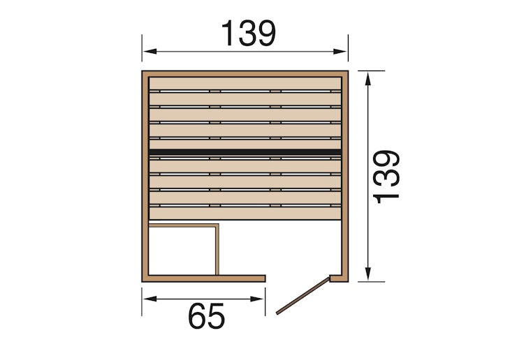 Weka Sauna Valida Gr. 1 mit Glastür - Massivholzsauna 38 mm inkl. gratis Sauna-Set im Wert von 240,40 € (10-teilig) Bild