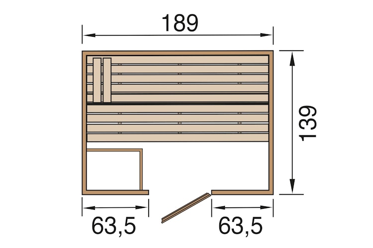 Weka Sauna Valida Gr. 2 mit Glastür - Massivholzsauna 38 mm inkl. gratis Sauna-Set im Wert von 240,40 € (10-teilig) Bild