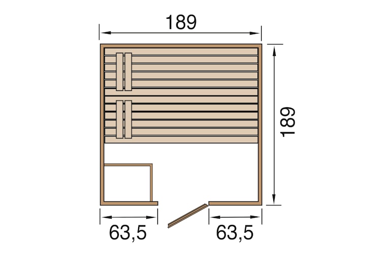 Weka Sauna Valida 3 mit Glastür - Massivholzsauna 38 mm inkl. gratis Sauna-Set im Wert von 240,40 € (10-teilig) Bild