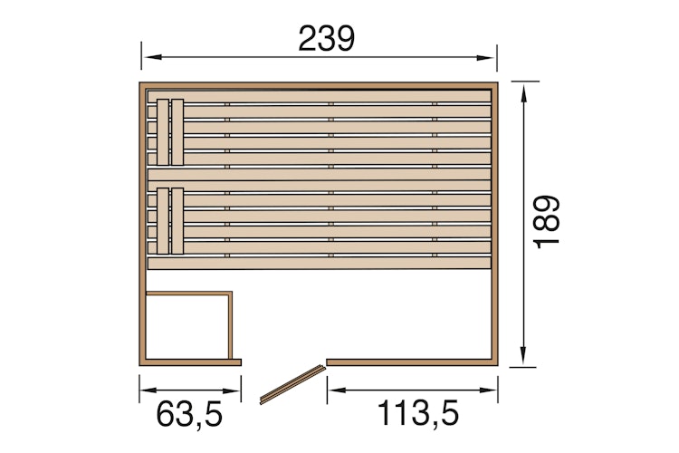 Weka Sauna Valida Gr. 4 mit Glastür - Massivholzsauna 38 mm inkl. gratis Sauna-Set im Wert von 240,40 € (10-teilig) Bild