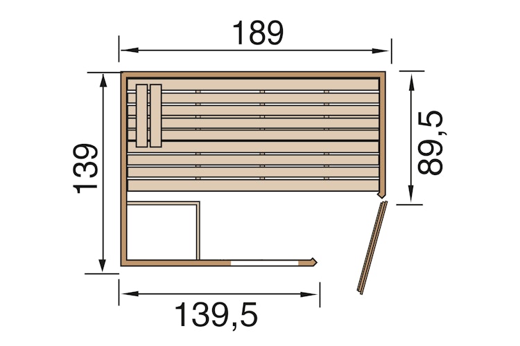 Weka Sauna Valida Eck 1 mit Glastür/Fenster- Massivholzsauna 38 mm inkl. gratis Sauna-Set im Wert von 240,40 € (10-teilig) Bild