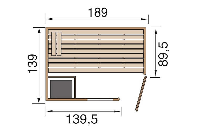 Weka Massivholzsauna Valida Eck Gr. 1 mit Glastür+Fenster Sparset 2 - "Alles dabei" inkl. gratis Sauna-Set im Wert von 240,40 € (10-teilig)  Bild