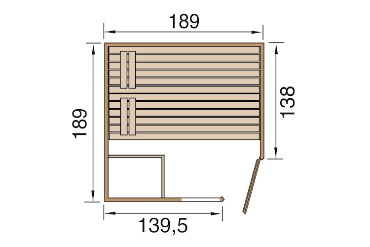 Weka Sauna Valida Eck Gr. 2 mit Glastür+Fenster - Massivholzsauna 38 mm inkl. gratis Sauna-Set im Wert von 240,40 € (10-teilig) Bild