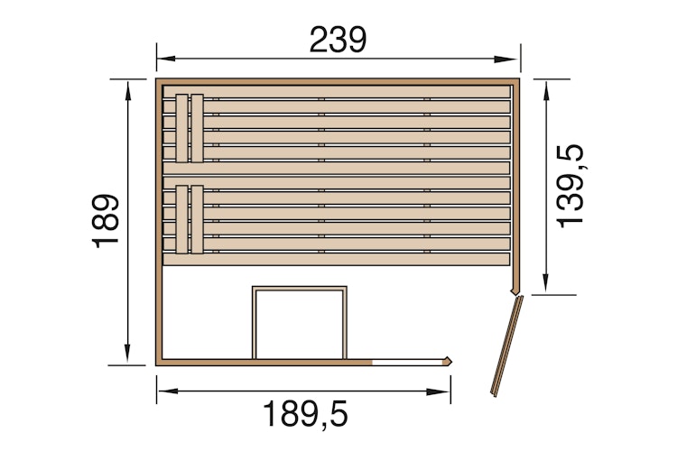 Weka Sauna Valida Eck Gr. 3 mit Glastür+Fenster - Massivholzsauna 38 mm mit Eckeinstieg inkl. gratis Sauna-Set im Wert von 240,40 € (10-teilig) Bild