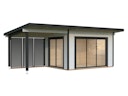 Palmako Gartenhaus Grace 11,2+8,2 m² Slide Plus - 56 mm Inkl. Anbau