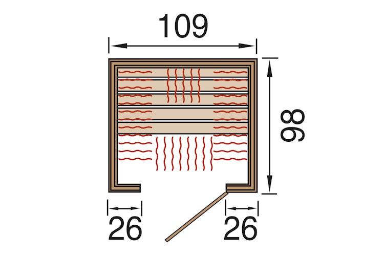 Weka Infrarotkabine Ranua Gr. 1 mit Fronteinstieg Bild